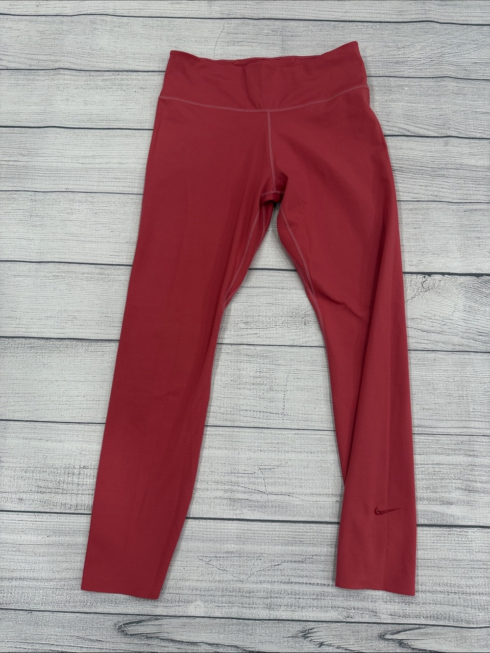 Nike Dri-FIT High Waist Training Leggings Rust Red Size M
